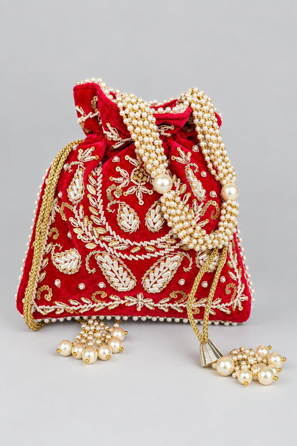 Women Fancy Light Pink Evening Potali Bag by Rang & Rani