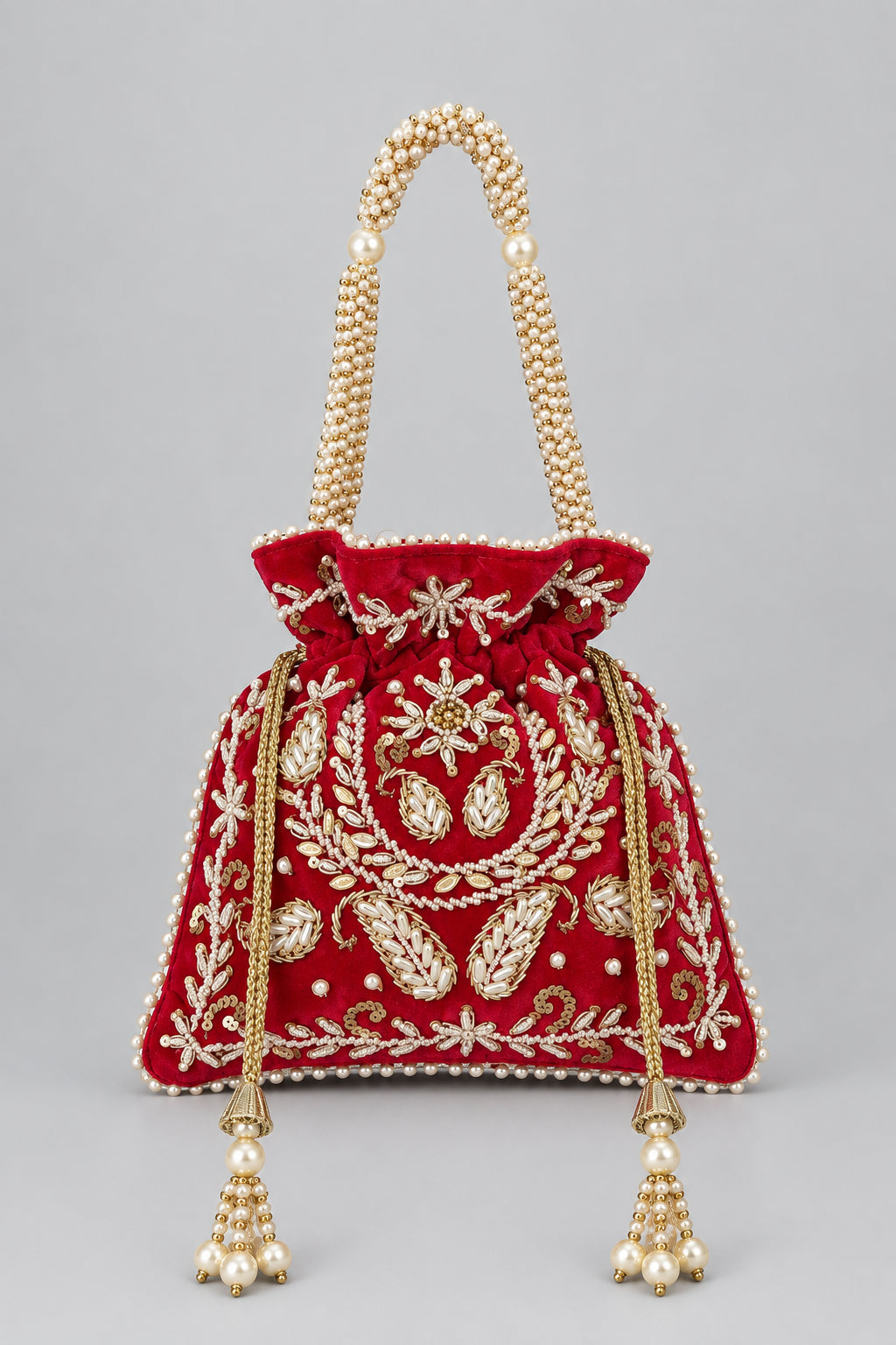 Women Fancy Pink Evening Potali Bag by Rang & Rani