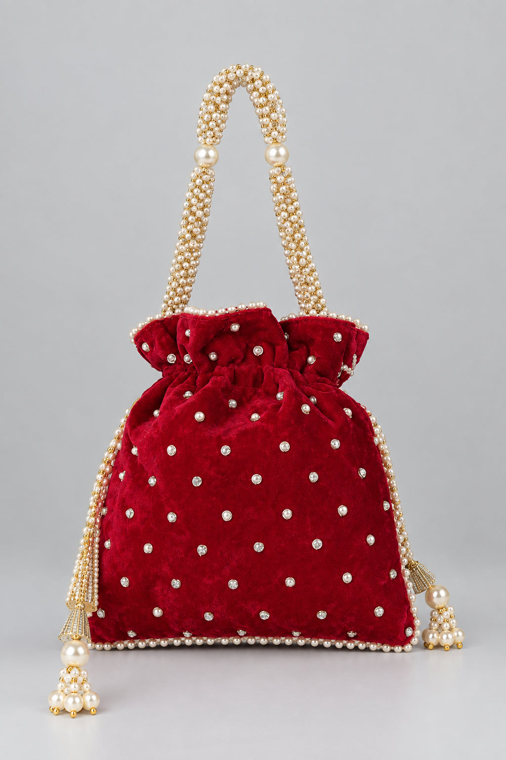 Women Fancy Pink Evening Potali Bag by Rang & Rani