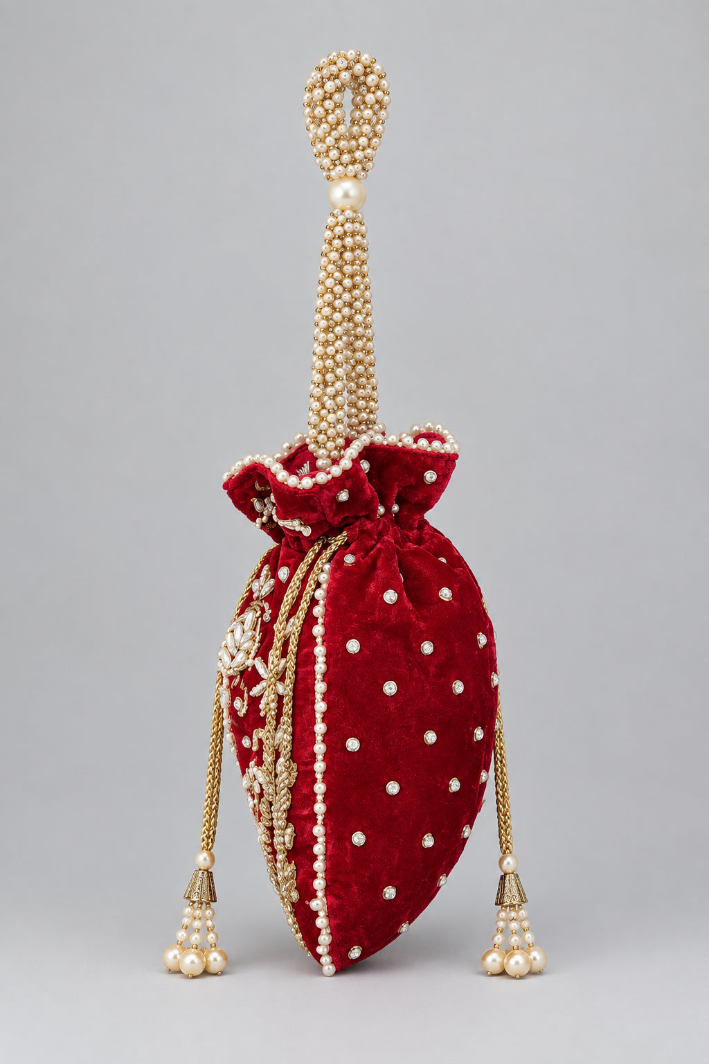 Women Fancy Pink Evening Potali Bag by Rang & Rani