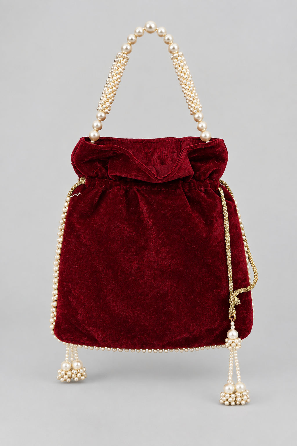 Women Maroon evening bag, Potali bag by Rang & Rani