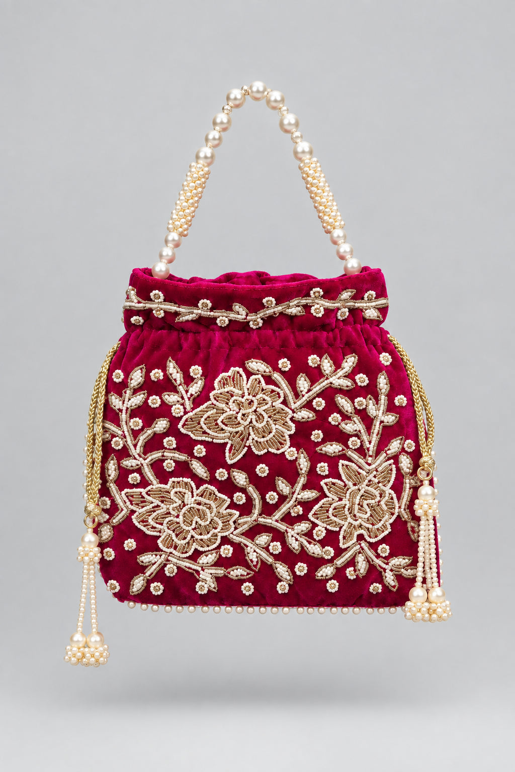 Women Pink evening bag, Potali bag by Rang & Rani
