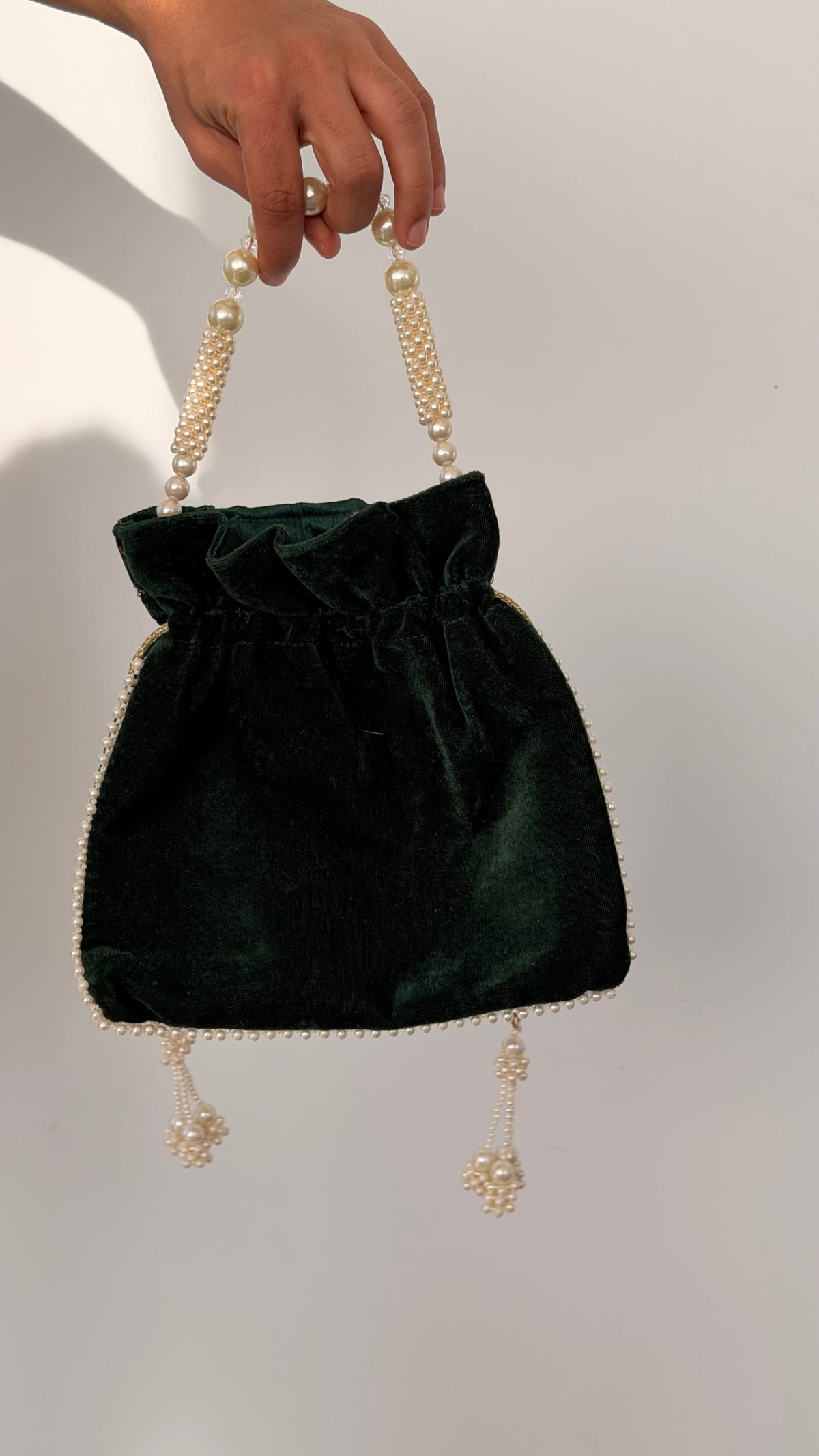 Women Emerald evening bag, Potali bag by Rang & Rani