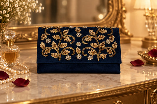 Women purse, Zardozi fancy Handmade clutch by Rang & Rani